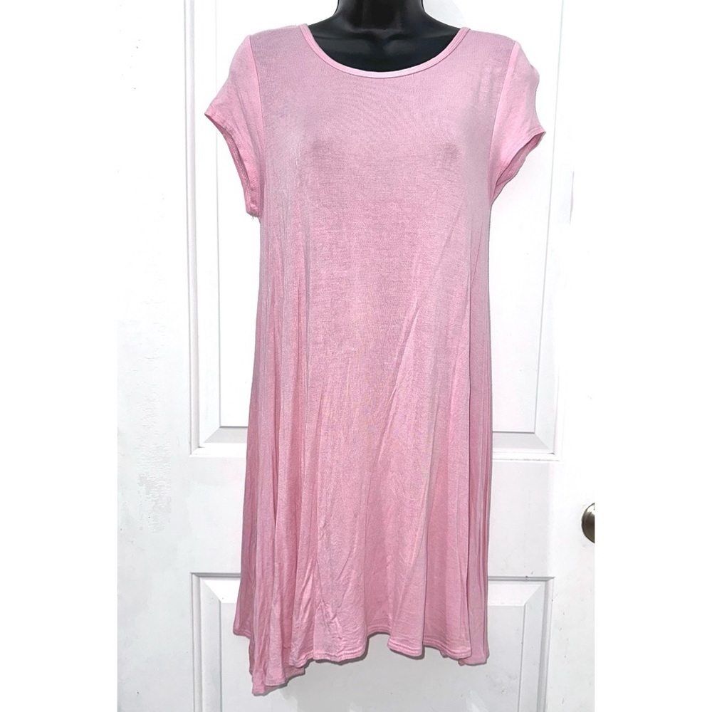PINC light pink, short-sleeved swing dress